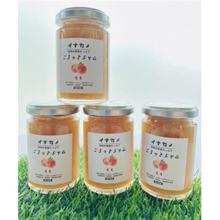 イナカノ　ごろっとジャム　もも　140g×4本セット【信州中野】【1625410】