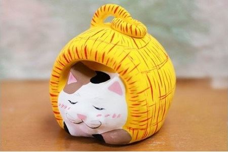 土人形 猫つぐら