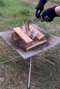 火花で着火！ 焚き火スターターセット | 木 キャンプ アウトドア