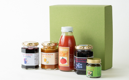 「ばいはるちゃに農園」産 しぼりたてトマトジュースとジャム・ソースのセット | 手作り ジャム 長野 信州
