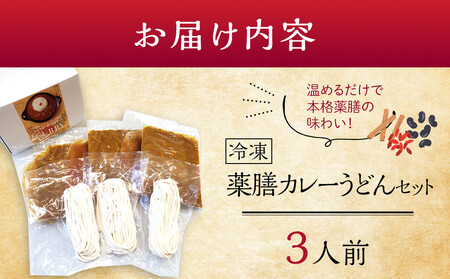 信州産小麦使用 冷凍薬膳カレーうどんセット 3人前