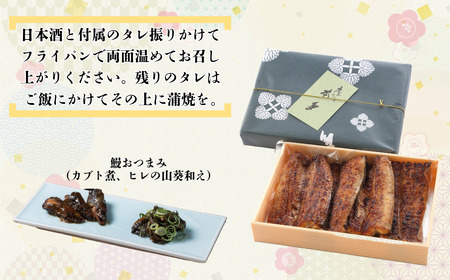 【定期便・冷蔵配達】 明治37年創業 「本多」 国産鰻蒲焼 2尾 (150g以上×2) ・うなぎおつまみ付 (Ab-011)