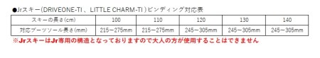 ジュニアスキー　LITTLE CHARM-TI 【110cm】(A-3.3)