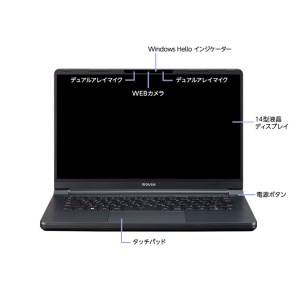 [P]「made in 飯山」マウスコンピューター 14型ノートPC「mouse B4-i7B-IIYAMA」（オリーブブラック）