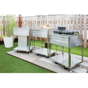 屋外キッチン IN＆OUT シンクワゴン(水栓付き)_雑貨・日用品  キッチン用品   雑貨・日用品 アウトドア用品 スポーツ・アウトドア用品 _【1437908】