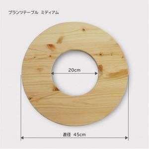 長野県の職人が作成する観葉植物用のテーブル ミドルサイズ(45cm)【1549376】