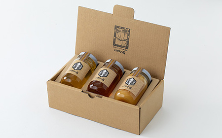 信州一期一会!長野県産純粋はちみつ (アカシア・リンゴ・百花蜜)300g×3_調味料 はちみつ  ハチミツ 蜂蜜_【1418616】