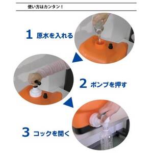 ポリタンク型 非常用浄水器『コッくん飲めるゾウ ミニ』_浄水器 非常用 ポリタンク型 災害時 おすすめ 送料無料 活性炭フィルター 不織紙フィルター ミニ_【1419387】