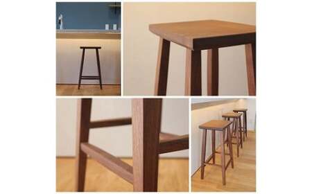 人気のブラックウォールナット ナチュラルモダン ミディアムスツール(1脚)