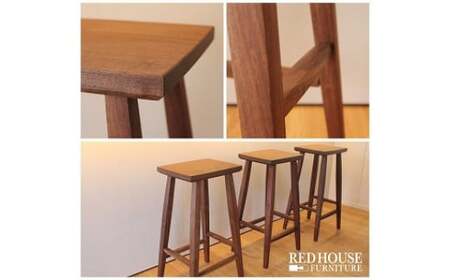 ≪人気のブラックウォールナット≫ ナチュラルモダン ミディアムスツール（1脚） 