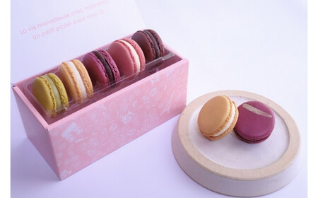 『G7軽井沢』にて提供　マカロン5個詰合せ | マカロン まかろん りんご蜂蜜 スイーツ 桔梗ヶ原 メルロ 赤ワイン シトロン ミエル レモン フレーバー 詰め合わせ 甘い 塩尻市 長野県