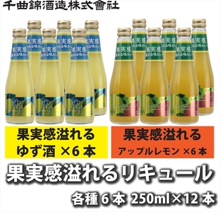 【千曲錦酒造】果実感溢れるリキュール 2種飲み比べ12本セット（北海道・沖縄県・離島は配送不可）信州　長野　佐久　地酒　晩酌　果実酒