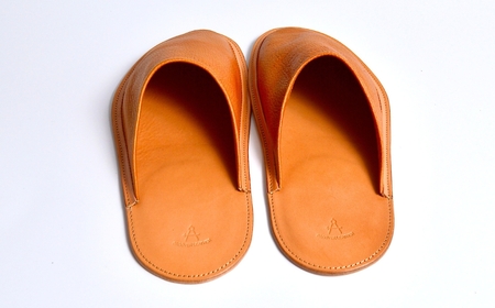 信州鹿革:ルームスリッパ(L)/ キャメル|スリッパ