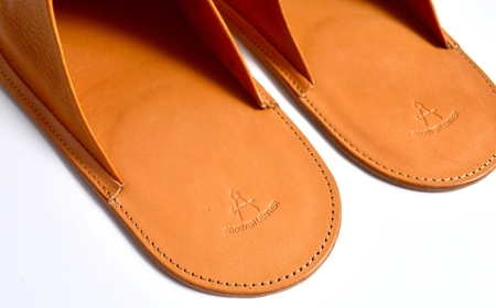 信州鹿革:ルームスリッパ(L)/ キャメル|スリッパ