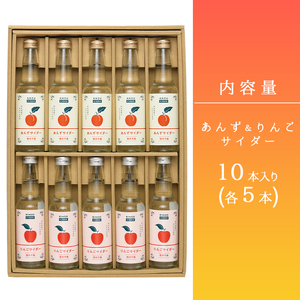 信州千曲の地サイダー「あんず＆りんごサイダー」ギフトセット（各5本入）
