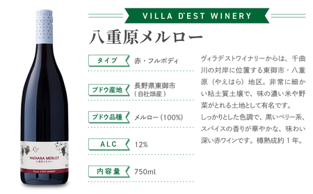 【ヴィラデストワイナリー】赤ワイン2種 4本セット（ピノ・ノワール/メルロー）