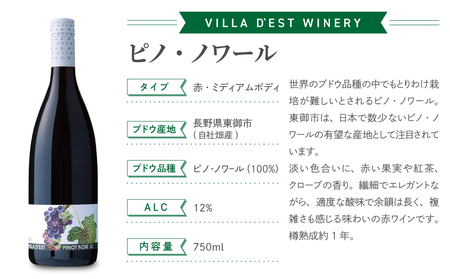 【ヴィラデストワイナリー】ピノ・ノワール（赤・ロゼ・白）飲み比べ6本セット　赤ワイン白ワインロゼワインワインワインワインワインワイン