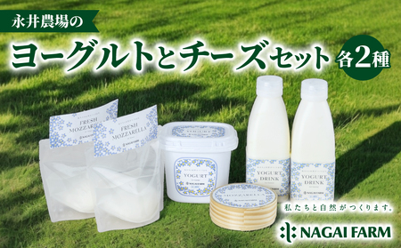 永井農場の乳製品詰め合わせセット｜飲むヨーグルト、固形ヨーグルト、フレッシュモッツァレラチーズ、熟成モッツァレラチーズ　ヨーグルトチーズヨーグルトチーズヨーグルトチーズヨーグルトチーズ