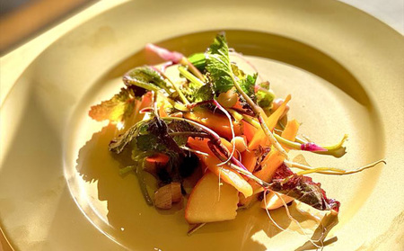 とうみ食堂オフィシャルシェフ 吉田友則氏 厳選「東御食材の絶品コース料理」（4名様）お食事