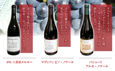 凍霜害 応援!!　「神の雫」も「ミシュラン」も 味わい尽くす【496ワイナリー】｜厳選ワイン６本セット（赤／白）