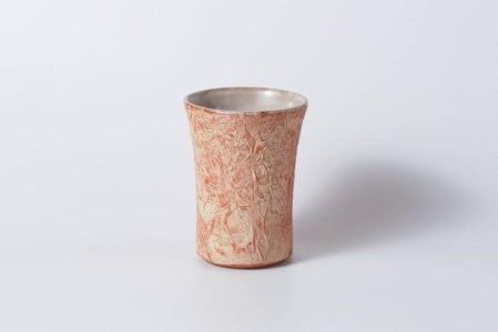 焼締めしわ文ビールカップ