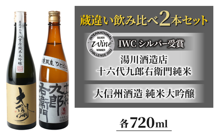 八重原産ひとごこち」でできた日本酒！蔵違い飲み比べ 2本セット（大