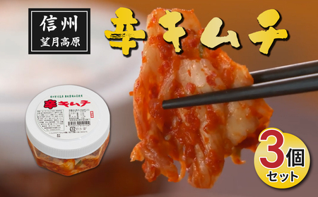 信州望月高原辛キムチ（3個セット）｜国産キムチ 白菜キムチ 発酵食品 漬物 信州キムチ 自家製キムチ 国産キムチ
