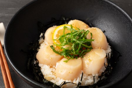 コラボ商品!ホタテ丼セット ゆめぴりか12kg(2kg×5)+大粒・冷凍帆立貝柱1kg(41~50粒)【3012-R4】