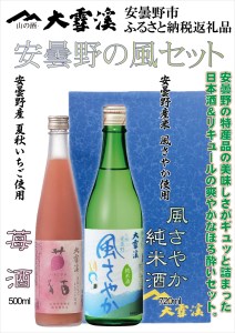 大雪渓酒造　風さやか純米酒と苺酒セット【数量限定】