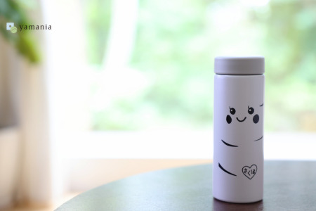 オフィスにの本店 不思議な筒 白 しらかばちゃんグッズ】サーモステンレスマグボトル モノトーン［YA