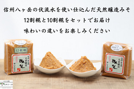 糀だけで造った甘酒2本と天然醸造みそ2種セット［YK-108］