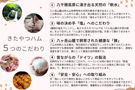 きたやつハム　８種類の旨みを楽しめるボリュームたっぷり贅沢セット［KH-102］