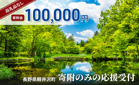【返礼品なし】長野県軽井沢町 寄附のみの応援受付 100,000円コース（返礼品なし 寄附のみ 100,000円）