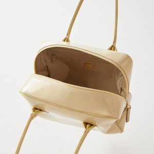 【濱野皮革工藝のセレブミニボストンバッグ】華やかなかわいらしいボストンバッグです。(クリーム)_装飾品・工芸品  鞄・バッグ かばん カバン_【1103303】