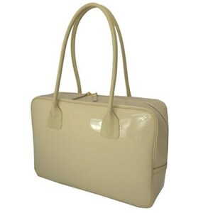 濱野皮革工藝セレブボストンバッグ(クリーム×ゴールド金具)【1103299】