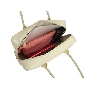 濱野皮革工藝セレブボストンバッグ(クリーム×ゴールド金具)【1103299】