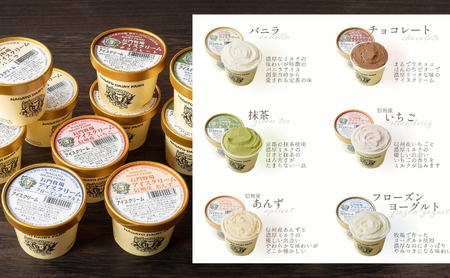 【定期便】12ヵ月連続でお届け！長門牧場アイスクリーム15個セット 6種のフレーバー詰め合わせ (バニラ、チョコレート、抹茶、ヨーグルト、いちご、あんず) スイーツ 濃厚ミルク 直送 牛乳 生乳 国産 ギフト 長野県 贈答品 お土産 お中元 お歳暮 クリスマス