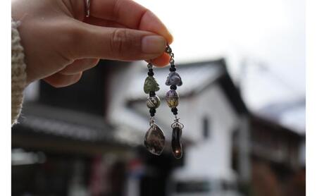 黒耀石の根付　2個セット アクセサリー ファッション 