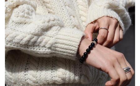 黒耀石のブレスレット(16cm) アクセサリー ファッション