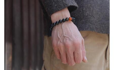 黒耀石のブレスレット(17cm) アクセサリー ファッション