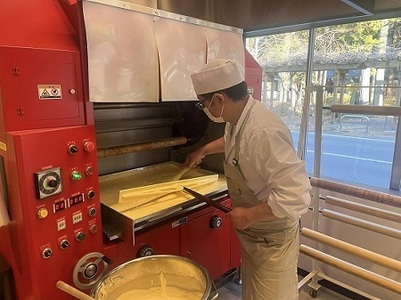 039-003【プレゼント好適品】「結びの木」米粉バウムクーヘン2種(プレーン・黒糖きな粉)セット