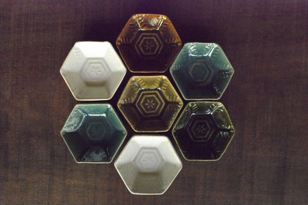 「豆皿（雪結晶）」５枚セット | 皿 陶芸工房 雲歩窯