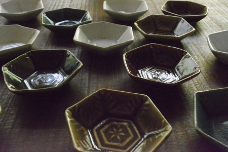 「豆皿（雪結晶）」５枚セット | 皿 陶芸工房 雲歩窯