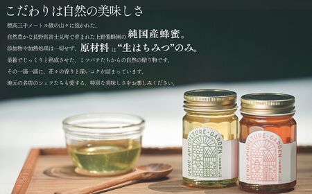 高校の養蜂部時代から養蜂一筋 天然 国産 非加熱 百花 130g×1本 【 長野県 富士見町産 天然100％ 完熟蜜 無添加 自然の香りとコク 上野養蜂園 自然派 健康志向 お取り寄せ 高級 贈答用 ギフト プレゼント 美容効果 保存食 備蓄 ハチミツ はちみつ 】