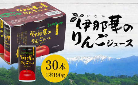伊那華のりんごジュース 190g 30本 サンふじ 100％ジュース りんごジュース ストレート 信州りんごジュース ジュース 信州りんご りんご 林檎 フルーツジュース 飲み物 ドリンク 長野 長野県 箕輪町