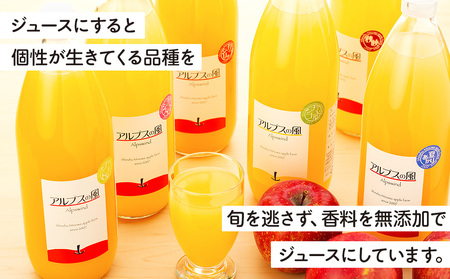 果汁100％ジュースで味わう 信州のリンゴ おまかせ 大瓶 6本 セット 詰め合わせ りんごジュース 林檎ジュース 信州りんご 信州りんごジュース りんご100 100％ジュース 果汁飲料 飲料 飲み物 長野 長野県 箕輪町