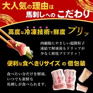 馬刺し赤身1kgとタテガミ200gのセット24人前★専用タレ12個付き【配送不可地域:離島】【1588922】