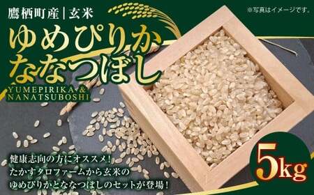 A165 【令和7年産】 ゆめぴりか ななつぼし ( 玄米 ) 各5kg 北海道 鷹栖町 たかすタロファーム 米 コメ こめ ご飯 お米