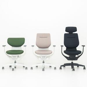 Mic5_コクヨチェアー　イング(ネイビー・本体黒)／ヘッドレスト・メッシュ／カーペット用（Wキャスター）　／在宅ワーク・テレワークにお勧めの椅子