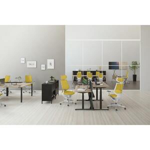 Mic5_コクヨチェアー　イング(ネイビー・本体黒)／ヘッドレスト・メッシュ／カーペット用（Wキャスター）　／在宅ワーク・テレワークにお勧めの椅子